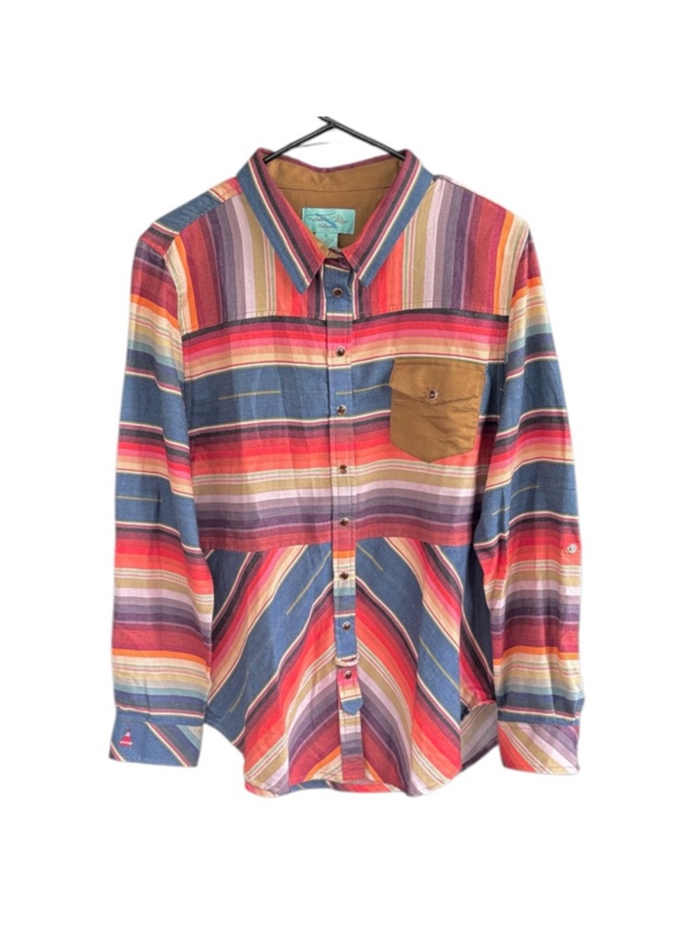 EUC Tasha Polizzi Southwestern Striped Snap Front Top Size XL